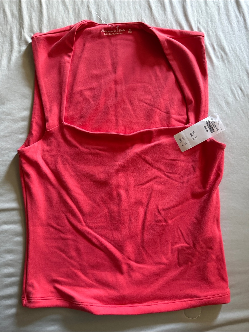 Abercrombie & Fitch Bright Coral-Pink Tank Top